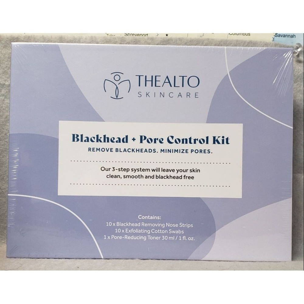 Thealto Blackhead Pore Control Kit 10-Pack - 3-Step Nose Strips &amp; Toner